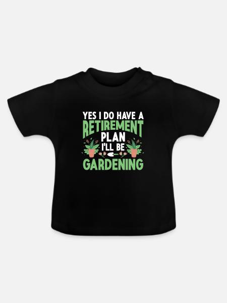 Gartenbau LandschaftsbauGarten Gärtner - Baby Bio-T-Shirt mit Rundhals - Schwarz
