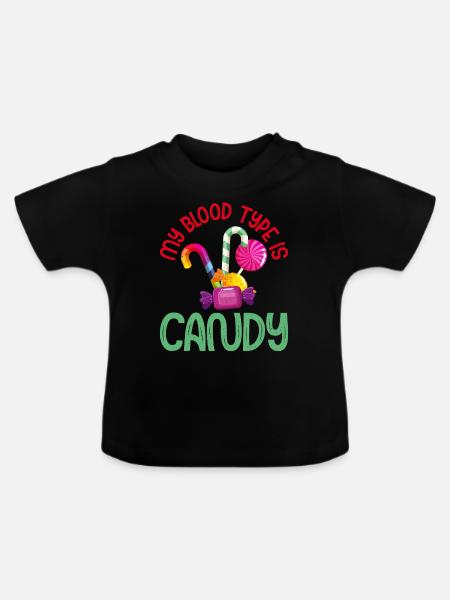 Candy Gift - Baby Bio-T-Shirt mit Rundhals - Schwarz