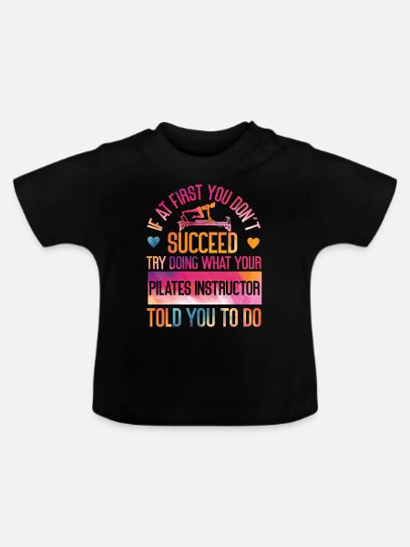 Pilates Instructor Teacher - Baby Bio-T-Shirt mit Rundhals - Schwarz