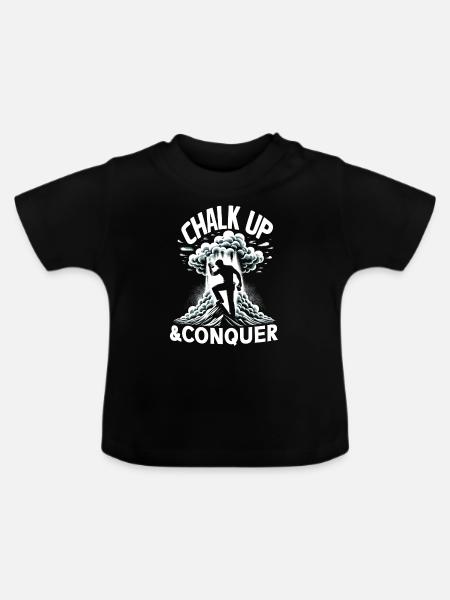 Klettern Outdoor-abenteuer Bouldern - Baby Bio-T-Shirt mit Rundhals - Schwarz