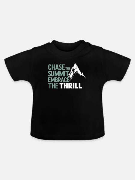 Klettern Outdoor-abenteuer Bouldern - Baby Bio-T-Shirt mit Rundhals - Schwarz