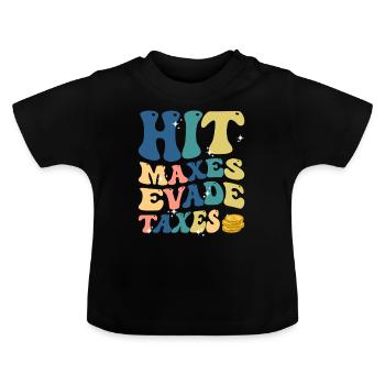 Le bureau des impôts des contribuables paie des impôts - T-shirt bio col rond Bébé - noir - Devant
