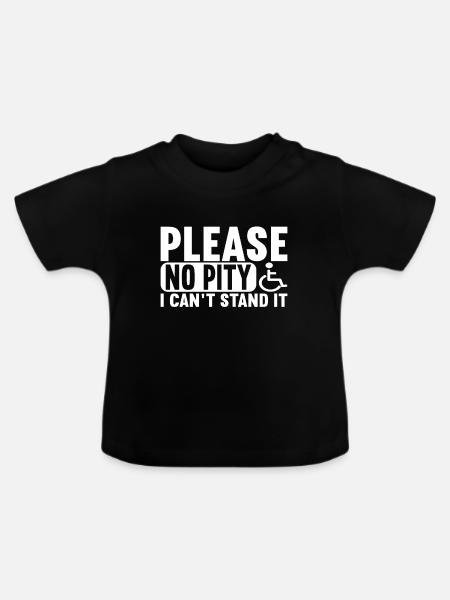 Rollstuhlfahrer Rollstuhl - Baby Bio-T-Shirt mit Rundhals - Schwarz