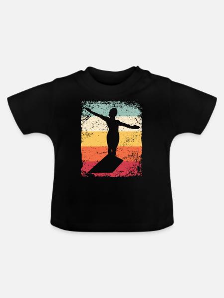 Turmspringen Kunstspringen Synchronspringen - Baby Bio-T-Shirt mit Rundhals - Schwarz