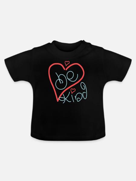 Be Kind - Baby Bio-T-Shirt mit Rundhals - Schwarz