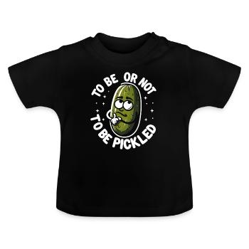 Pickle Lover Funny Pickle Cornichon à l’aneth mariné - T-shirt bio col rond Bébé - noir - Devant