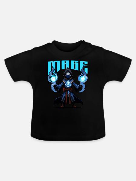 Magier - Baby Bio-T-Shirt mit Rundhals - Schwarz
