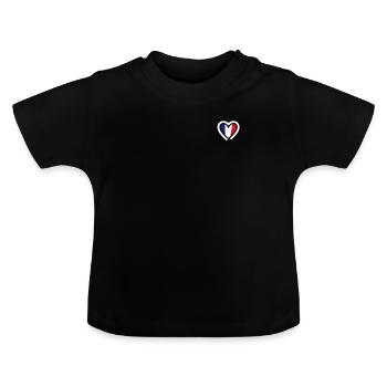 Patriotic France - Baby Organic T-Shirt with Round Neck - black - Front