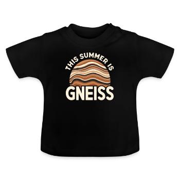 Geology Stone Hunt Agate Hunter Stone Collecting - Baby Organic T-Shirt with Round Neck - black - Front