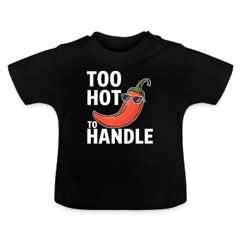 Amateurs de cuisine épicée, Chili Peppers Chef - T-shirt bio col rond Bébé - noir - Devant