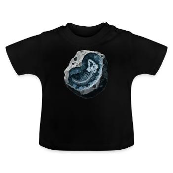 Fossilienjäger Fossilienjagd Paläontologe - Baby Bio-T-Shirt mit Rundhals - Schwarz - Vorne