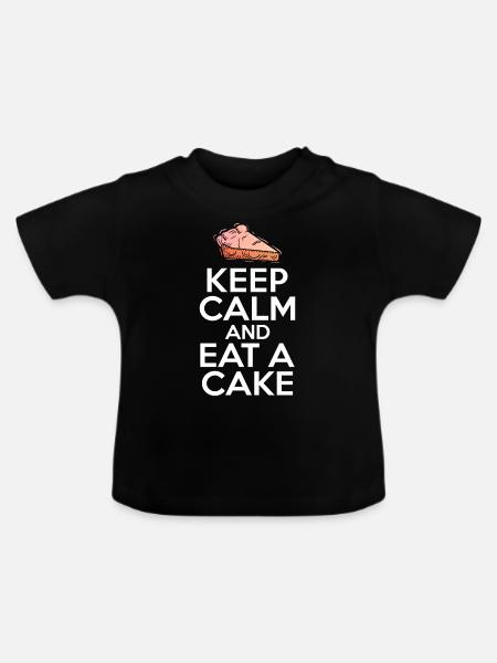 Cake Lover Cake Gift - Baby Bio-T-Shirt mit Rundhals - Schwarz