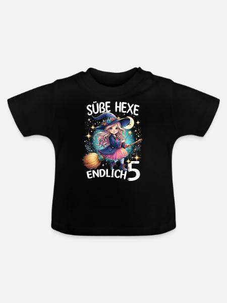 Douce sorcière enfin 5 - T-shirt bio col rond Bébé - noir