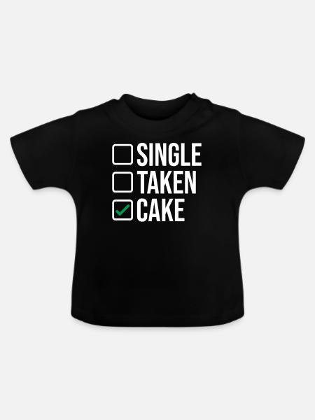 Cake Lover Cake Gift - Baby Bio-T-Shirt mit Rundhals - Schwarz