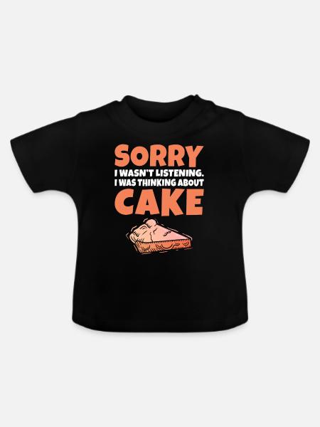 Cake Lover Cake Gift - Baby Bio-T-Shirt mit Rundhals - Schwarz