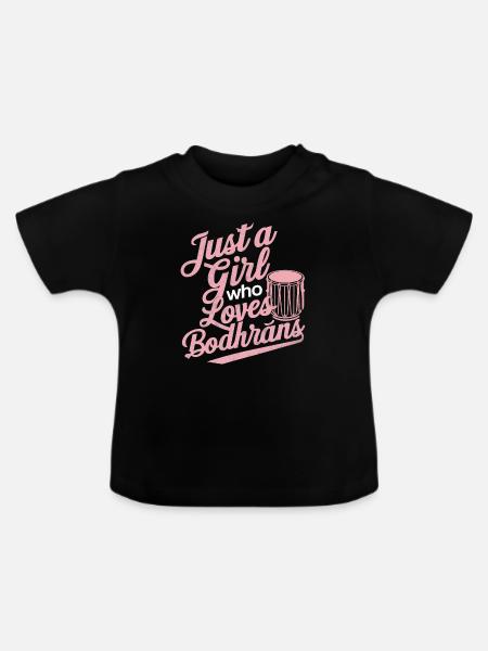 Bodhran - Baby Bio-T-Shirt mit Rundhals - Schwarz