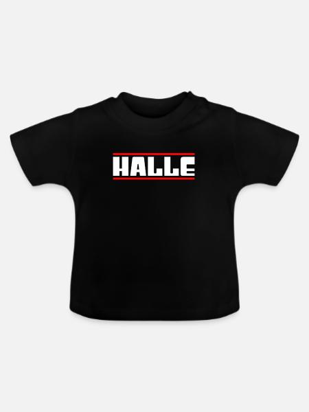 Halle - Baby Bio-T-Shirt mit Rundhals - Schwarz