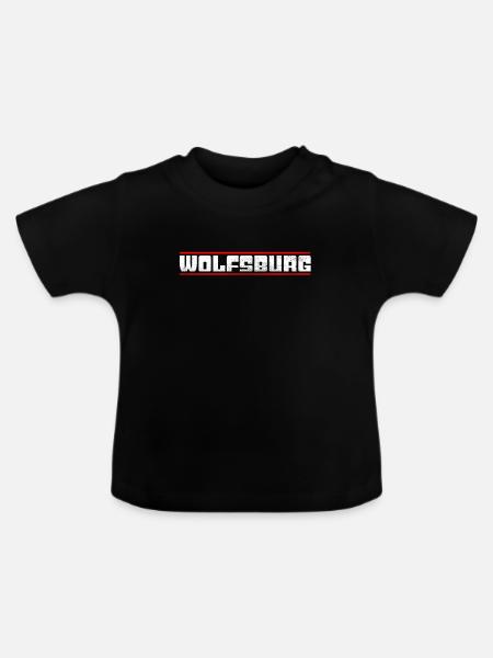 Wolfsburg - Baby Bio-T-Shirt mit Rundhals - Schwarz