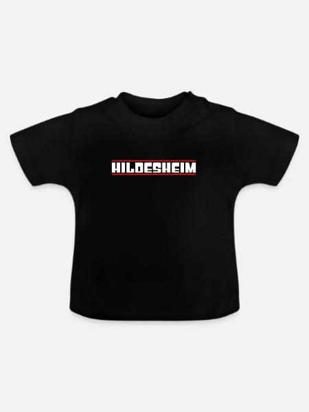 Hildesheim - Baby Bio-T-Shirt mit Rundhals - Schwarz