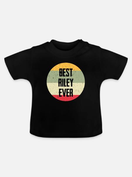 Best Riley Ever - Baby Bio-T-Shirt mit Rundhals - Schwarz