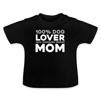 Yorkshire Terrier - Baby Organic T-Shirt with Round Neck - black - Front