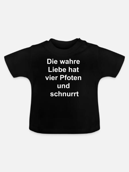 Fellnasen-Geschenk - Baby Bio-T-Shirt mit Rundhals - Schwarz