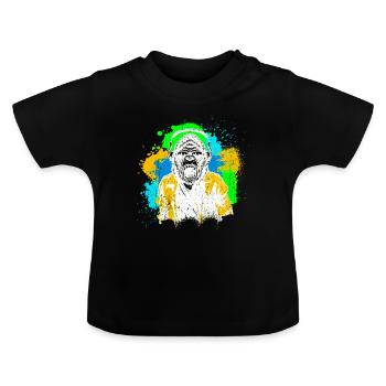 DJ Monkey Musique Party Fun Lunettes De Soleil Fun Dancing C - T-shirt bio col rond Bébé - noir - Devant