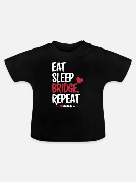 Bridge Kartenspiel Geschenk - Baby Bio-T-Shirt mit Rundhals - Schwarz