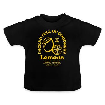 Lemons Nutritional - Baby Organic T-Shirt with Round Neck - black - Front