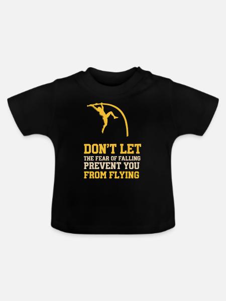 Stabhochspringer-Geschenk - Baby Bio-T-Shirt mit Rundhals - Schwarz