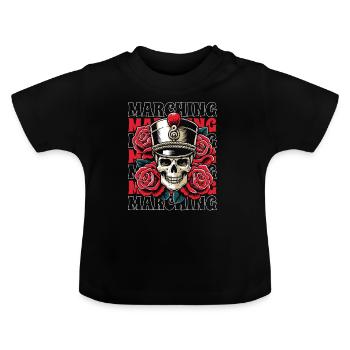 Fan train Spielmannszug - Baby Organic T-Shirt with Round Neck - black - Front