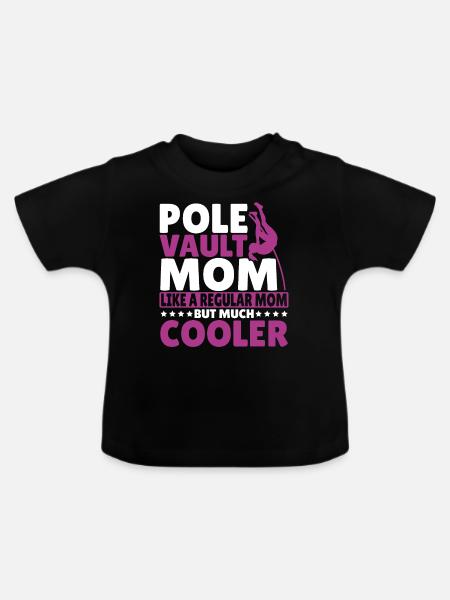Stabhochspringer-Geschenk - Baby Bio-T-Shirt mit Rundhals - Schwarz