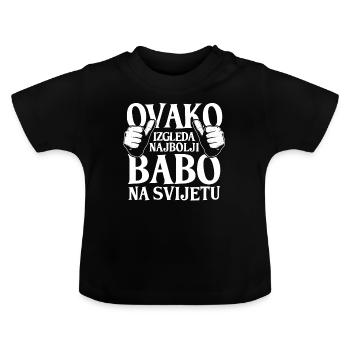 Covjek Mit Legenda - Bosanac Bosna Bosnien - Baby Bio-T-Shirt mit Rundhals - Schwarz - Vorne
