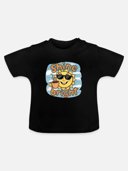 HELL LEUCHTEN - Baby Bio-T-Shirt mit Rundhals - Schwarz