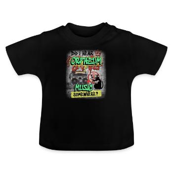 Dortmunder Discothek 80er 90er Wave-Musik Orpheum - Baby Bio-T-Shirt mit Rundhals - Schwarz - Vorne