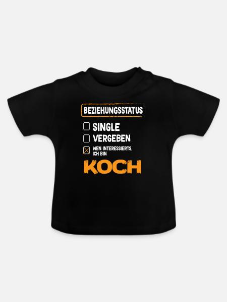 Koch Beziehungsstatus - Baby Bio-T-Shirt mit Rundhals - Schwarz