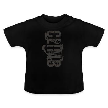 Bouldern, Klettern, Freiklettern Chameleon Boulder - Baby Bio-T-Shirt mit Rundhals - Schwarz - Vorne