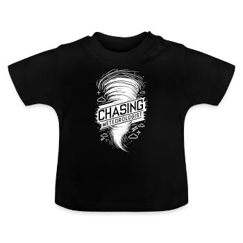 Tornade Twister Chasseur Météorologue - T-shirt bio col rond Bébé - noir - Devant