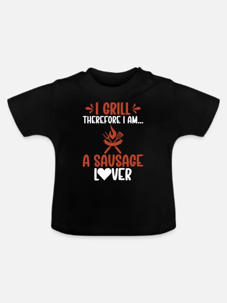 Sausage Lover - Baby Bio-T-Shirt mit Rundhals - Schwarz