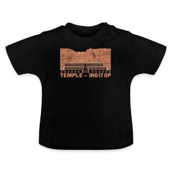 Tempel-up - Baby Bio-T-Shirt mit Rundhals - Schwarz - Vorne