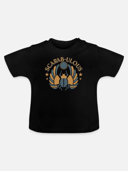 Scarab-ulous - Baby Organic T-Shirt with Round Neck - black