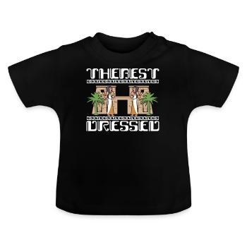 Les mieux habillés - T-shirt bio col rond Bébé - noir - Devant