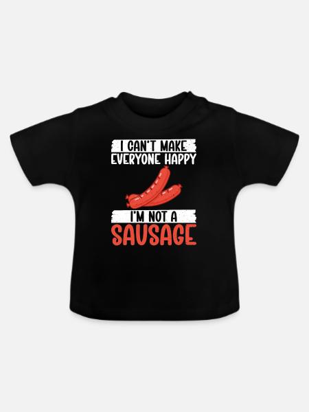 Sausage Lover - Baby Bio-T-Shirt mit Rundhals - Schwarz