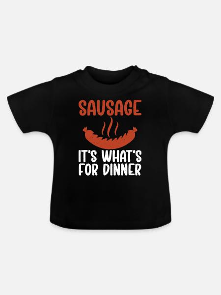 Sausage Lover - Baby Bio-T-Shirt mit Rundhals - Schwarz