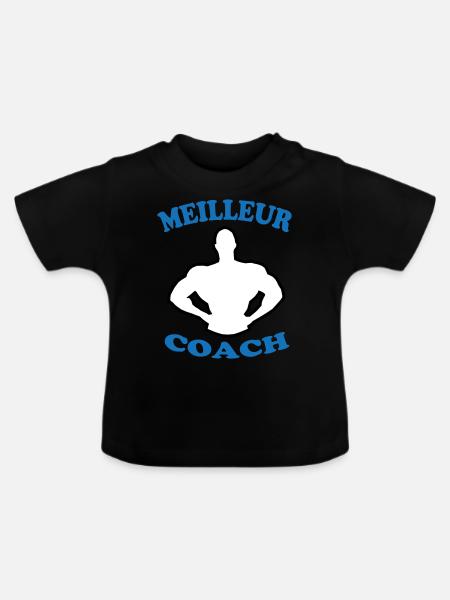 BESTER TRAINER 88 - Baby Bio-T-Shirt mit Rundhals - Schwarz