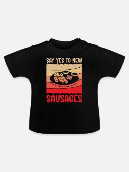 Sausage Lover - Baby Bio-T-Shirt mit Rundhals - Schwarz