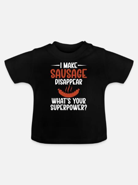 Sausage Lover - Baby Bio-T-Shirt mit Rundhals - Schwarz