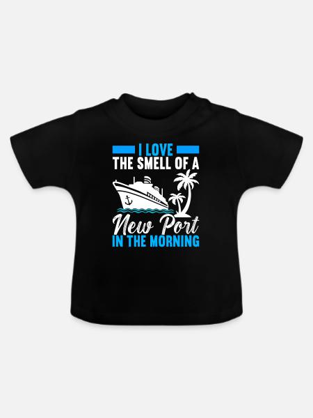 Kreuzfahrt Urlaub Kreuzfahrtschiff - Baby Bio-T-Shirt mit Rundhals - Schwarz