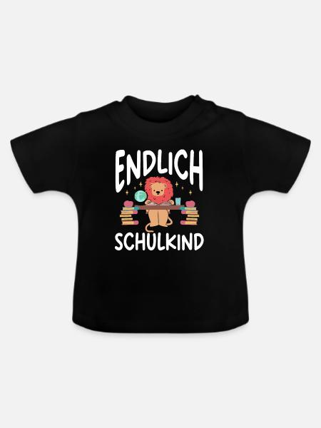 School 1. Grade - Baby Bio-T-Shirt mit Rundhals - Schwarz