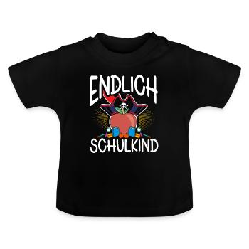 School 1. Grade - Baby Bio-T-Shirt mit Rundhals - Schwarz - Vorne